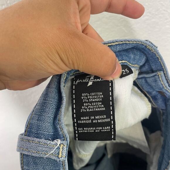 7 for all Mankind Womens Jeans Size 25 Josefina Medium Wash Skinny Leg Jeans - Picture 3 of 16